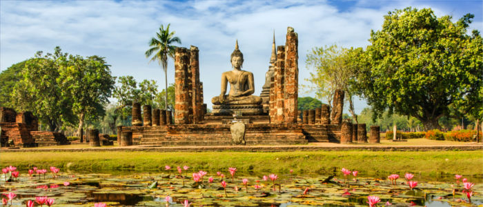 Asiatische Tempelanlagen in Thailand